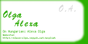 olga alexa business card